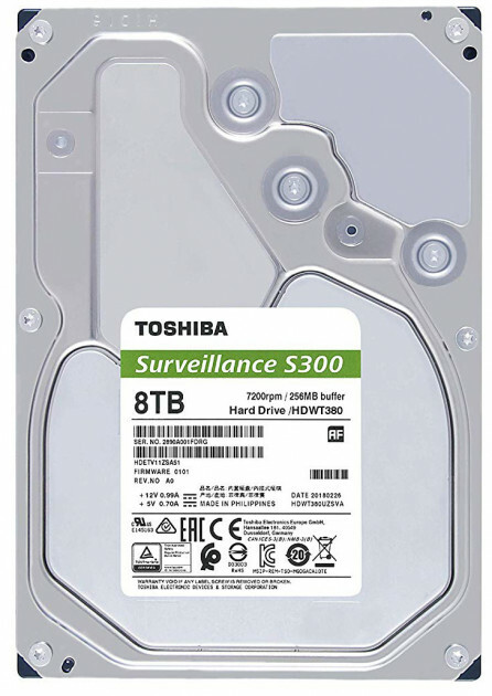 Toshiba Surveillance S300 8.0TB 3.5 HDD / HDWT380UZSVA