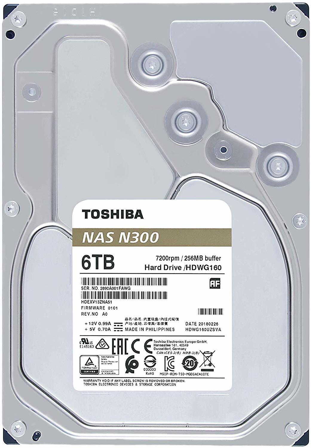 Toshiba NAS Storage N300 HDWN160UZSVA / 3.5" HDD 6.0TB