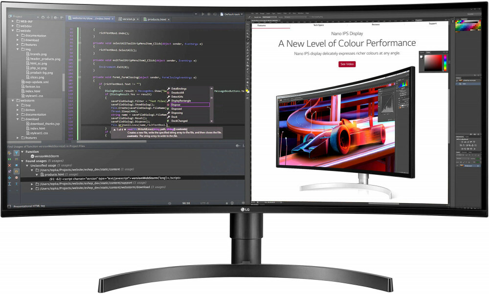 LG 34WL85C 34" 3440x1440 Curved IPS / Black