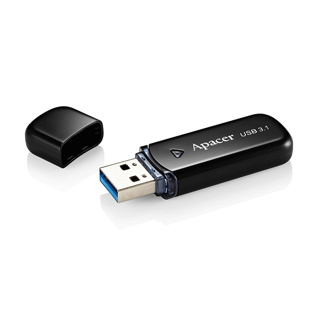 Apacer AH355 64GB USB3.1 Flash Drive AP64GAH355 Black