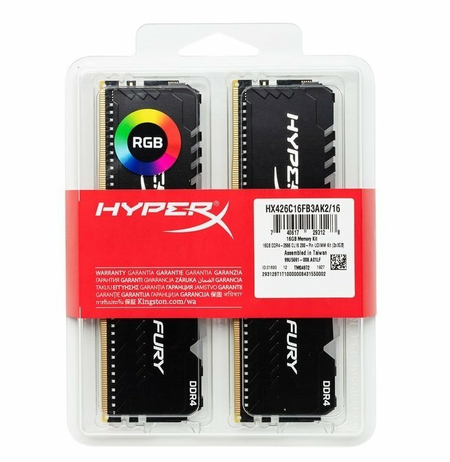 KIT RAM Kingston HyperX FURY HX430C15FB3AK2/32 / 2x16GB / DDR4 / 3000 / PC24000 / CL15 / 1.2V / RGB