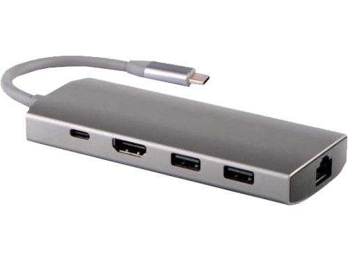 Helmet PEC-CM18J 9 Port USB-C Mini Dock / Grey