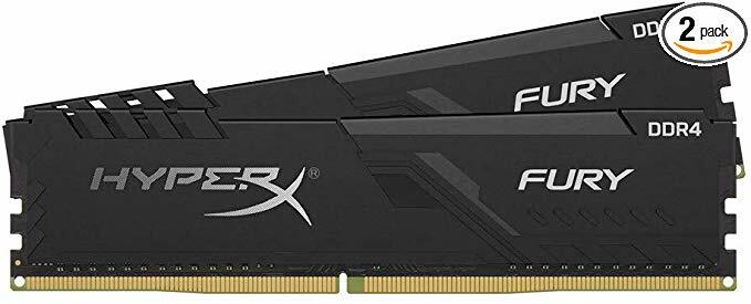 KIT RAM Kingston HyperX FURY HX432C16FB3K2/8 / 2x4Gb / DDR4 / 3200 / CL16 / 1.2V / Black