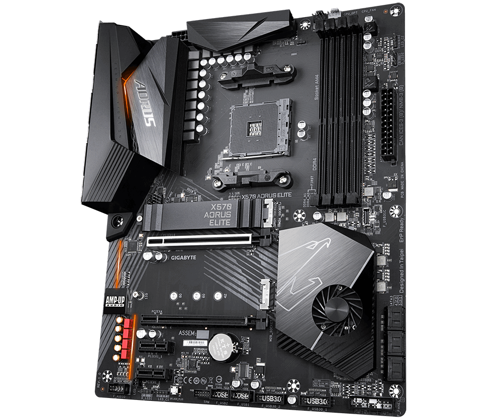 GIGABYTE X570 AORUS Elite / ATX / Socket AM4 / AMD X570 / 12+2Phases / Dual 4xDDR4-4000