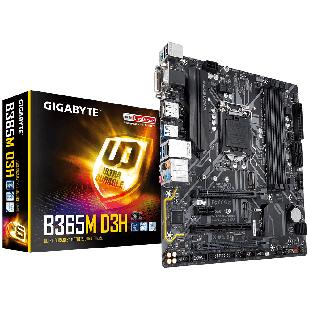 GIGABYTE B365M D3H / mATX / Socket 1151 / Intel B365 / Dual 4xDDR4-2666