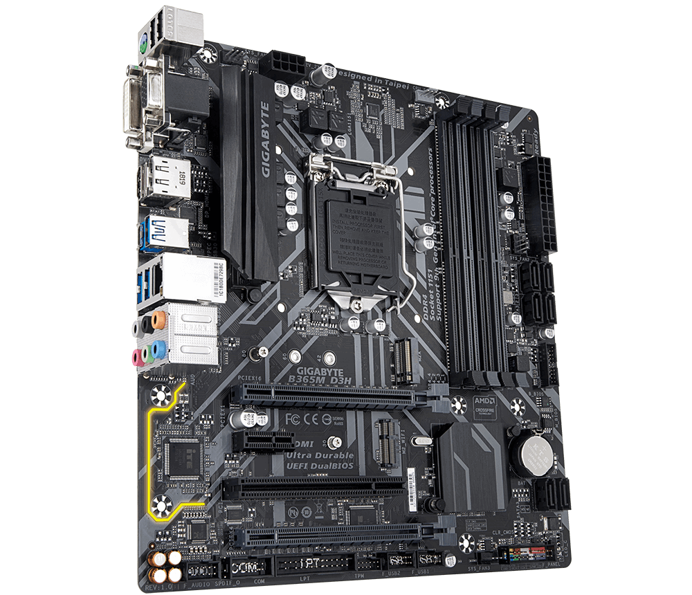 GIGABYTE B365M D3H / mATX / Socket 1151 / Intel B365 / Dual 4xDDR4-2666