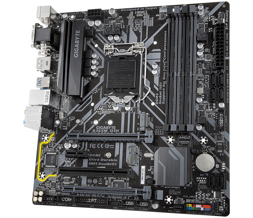 GIGABYTE B365M D3H / mATX / Socket 1151 / Intel B365 / Dual 4xDDR4-2666