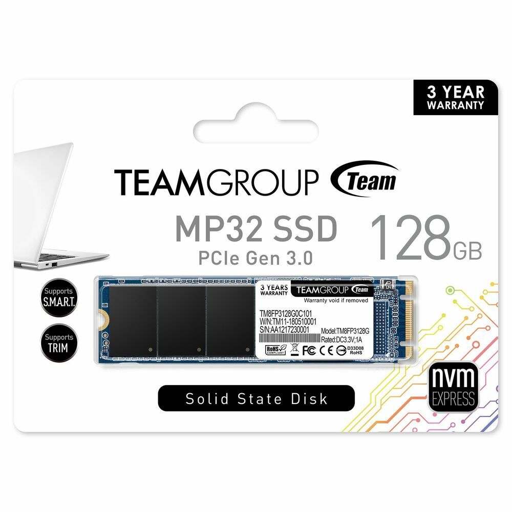 TeamGroup MP32 TM8FP3128G0C101 128GB SSD NVMe M.2 Type 2280
