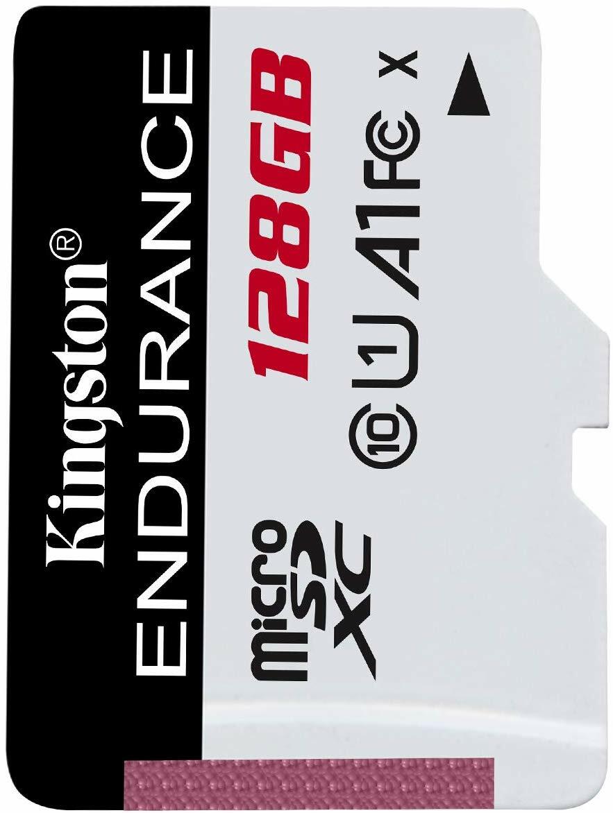 Kingston SDCE/128GB 128GB microSD Class10 A1 UHS-I FC + SD adapter High Endurance 600x
