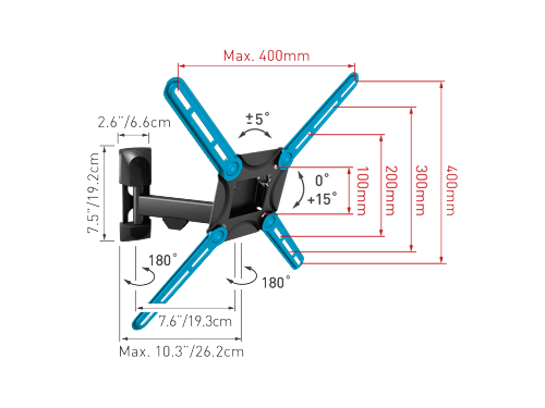 Barkan 3300 29"-65" Full Motion / Black