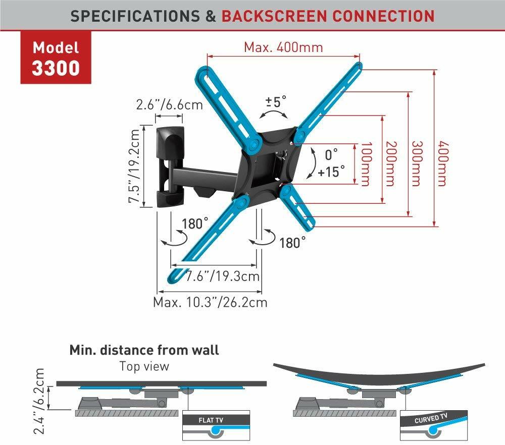 Barkan 3300 29"-65" Full Motion / Black
