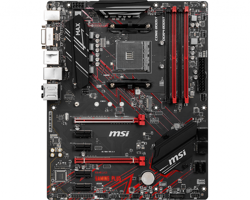 MSI B450 GAMING PLUS MAX / ATX / Socket AM4 / AMD B450 / Dual 4xDDR4-4133