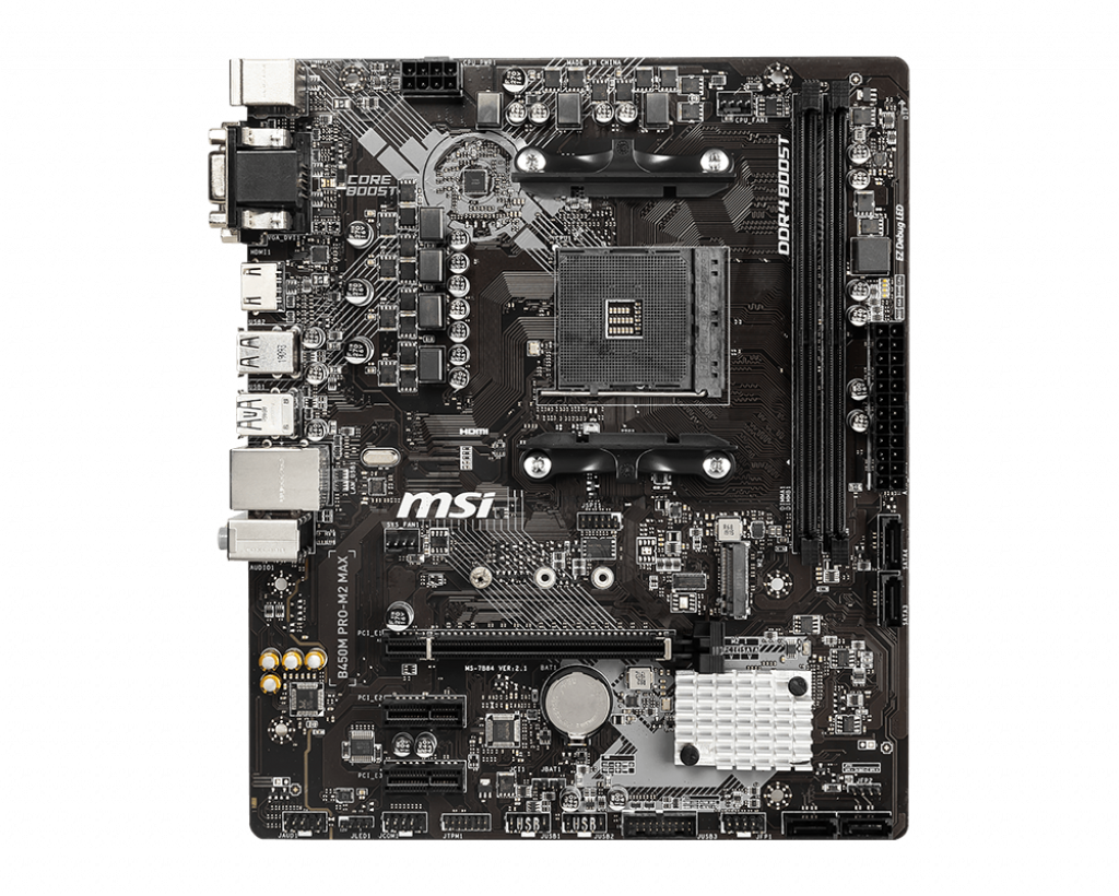 MSI B450M PRO-M2 MAX / mATX / Socket AM4 / AMD B450 / Dual 2xDDR4-4133
