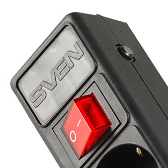 Surge Protector Sven Optima Base / 5 Sockets / 3.0m / Black