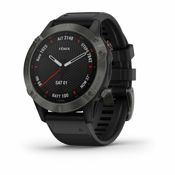 GARMIN fenix 6 Pro Sapphire Carbon Gray DLC with Black Band 010-02158-11 / Grey