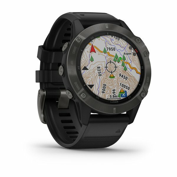 GARMIN fenix 6 Pro Sapphire Carbon Gray DLC with Black Band 010-02158-11 / Grey