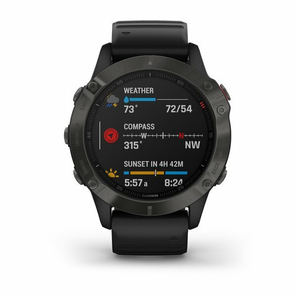 GARMIN fenix 6 Pro Sapphire Carbon Gray DLC with Black Band 010-02158-11 / Grey