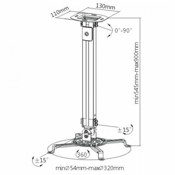 Mount Brateck PRB-18M / Black