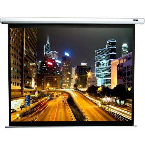 Elite Screens 153" 275x275cm VMAX2 Series Electric Screen with IR/Low Voltage 3-way wall box VMAX153XWS2 / White