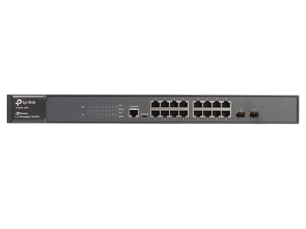 TP-LINK T2600G-18TS Pure-Gigabit L2 Managed Switch 16-port
