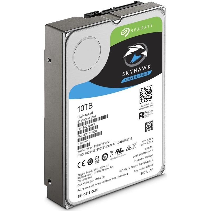 Seagate SkyHawk AI Surveillance ST10000VE0008 3.5" HDD 10.0TB
