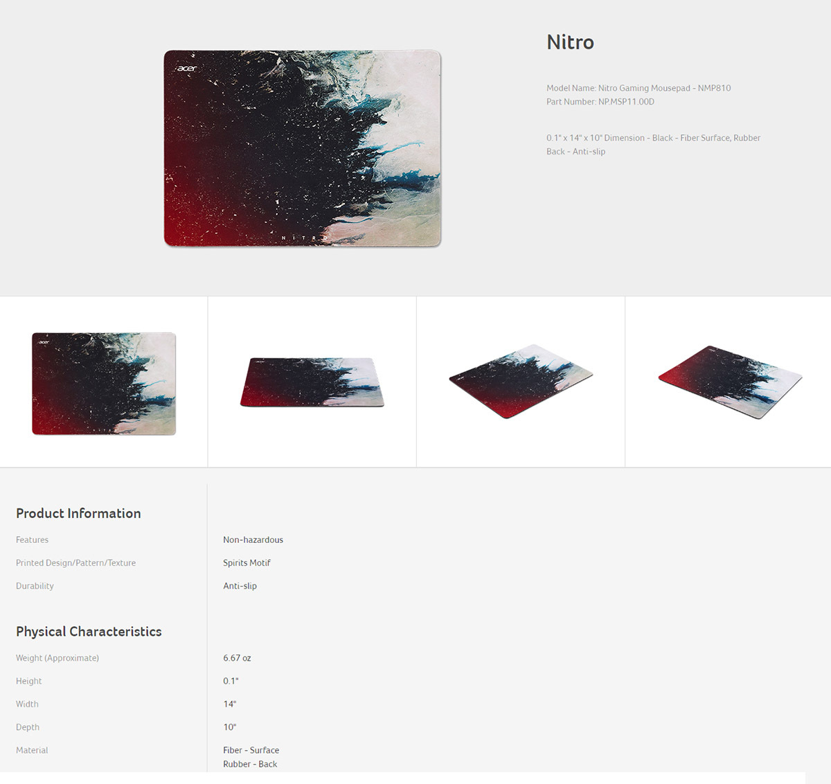 ACER NITRO NP.MSP11.00D Multicolor