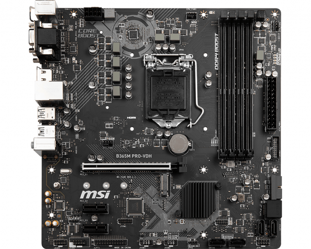 MSI B365M PRO-VDH mTX Intel B360 Dual 4xDDR4-2666