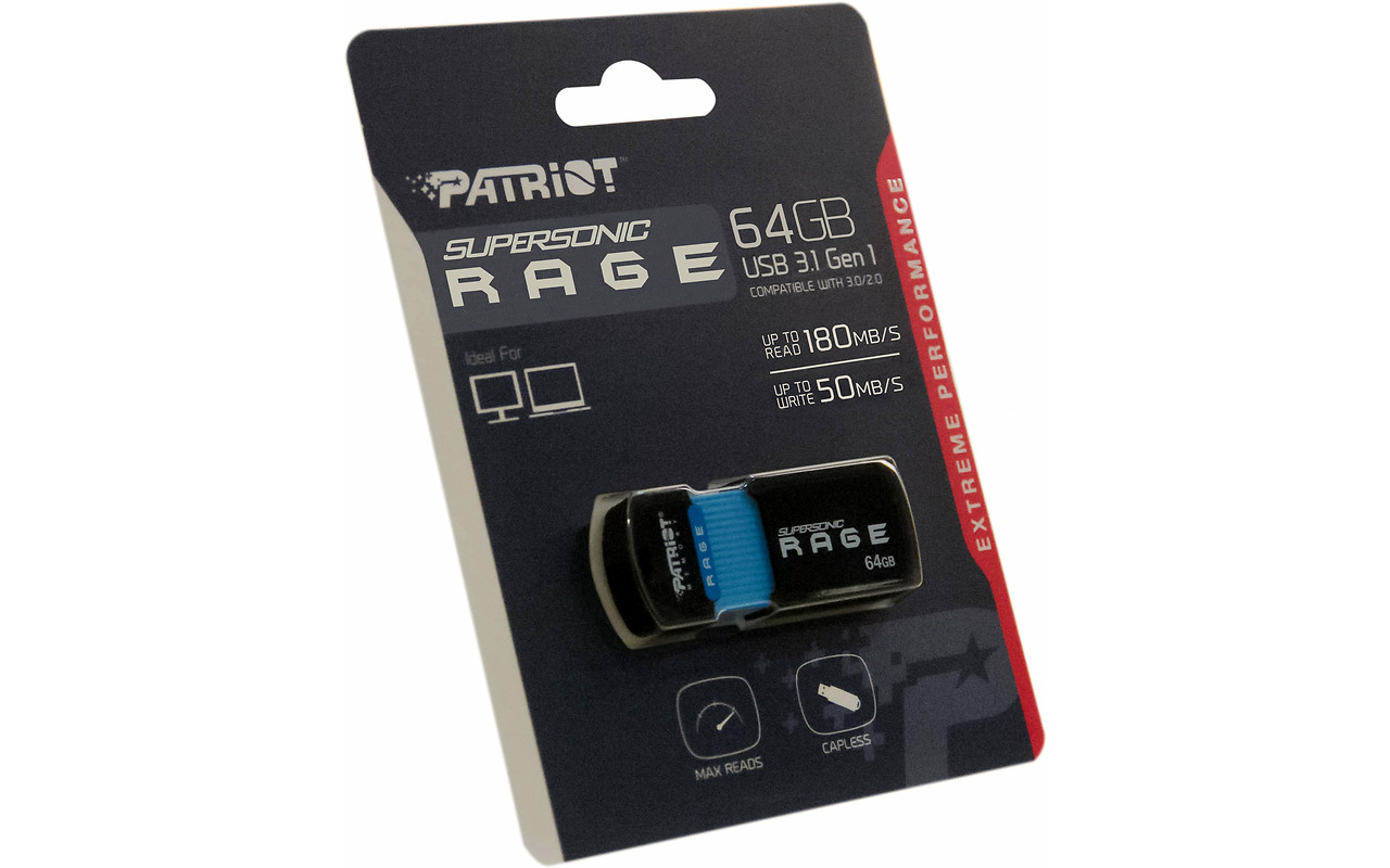 Patriot Supersonic Rage PEF64GSRUSB 64GB USB 3.1