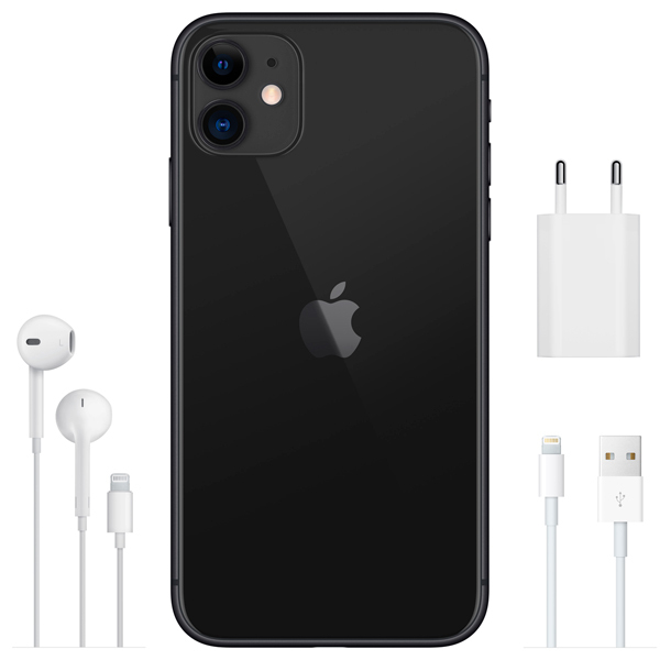 Apple iPhone 11 / 6.1" IPS 1792x828 / A13 Bionic / 4Gb / 64Gb / 3110mAh / Black