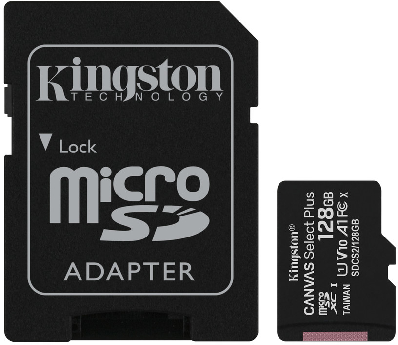 Kingston Canvas Select Plus SDCS2/128GB / 128GB microSD + SD Adapter