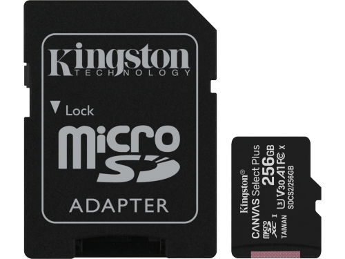 Kingston Canvas Select Plus SDCS2/256GB / 256GB microSD + SD Adapter