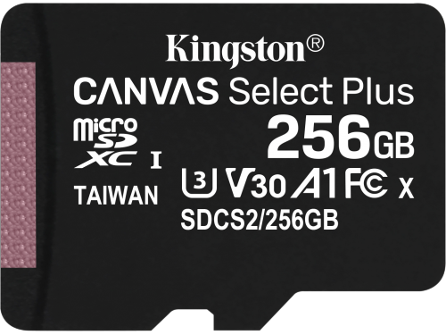 Kingston Canvas Select Plus SDCS2/256GB / 256GB microSD + SD Adapter