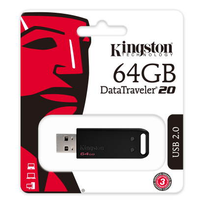 Kingston DT20/64GB 64GB USB2.0 DataTraveler DT20 / Black