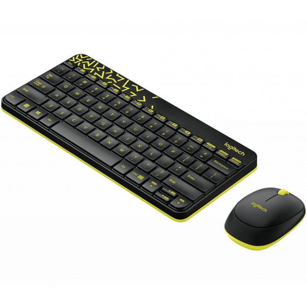 KIT Logitech Wireless Combo MK240 / Keyboard + Mouse / USB / Yellow