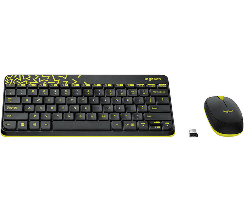 KIT Logitech Wireless Combo MK240 / Keyboard + Mouse / USB / Yellow