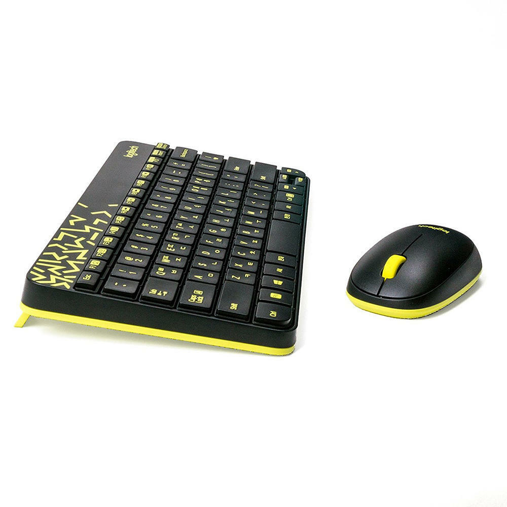 KIT Logitech Wireless Combo MK240 / Keyboard + Mouse / USB / Yellow