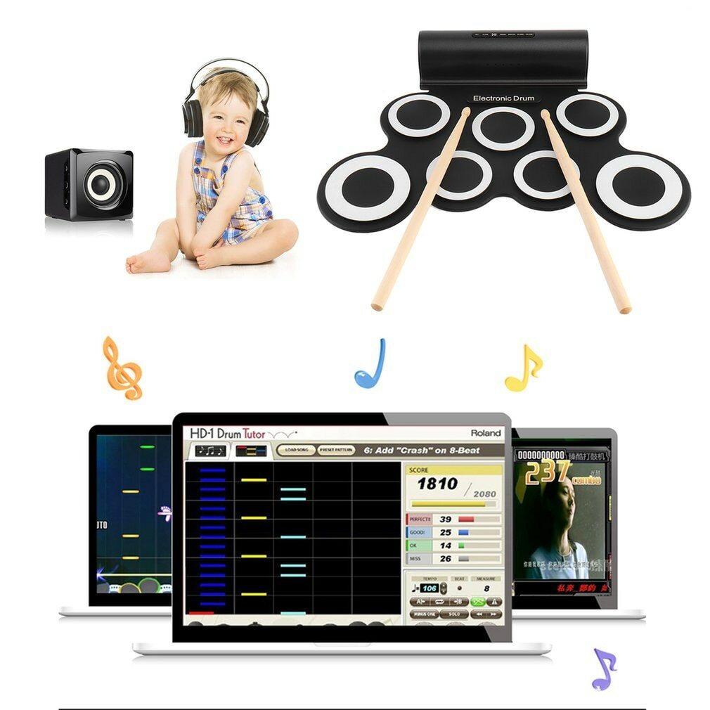 HELMET Roll Drum with Built-in Speakers G3001C Black