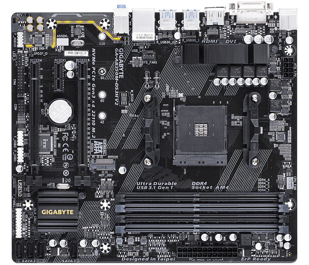 GIGABYTE GA-AB350M-DS3H V2 mATX