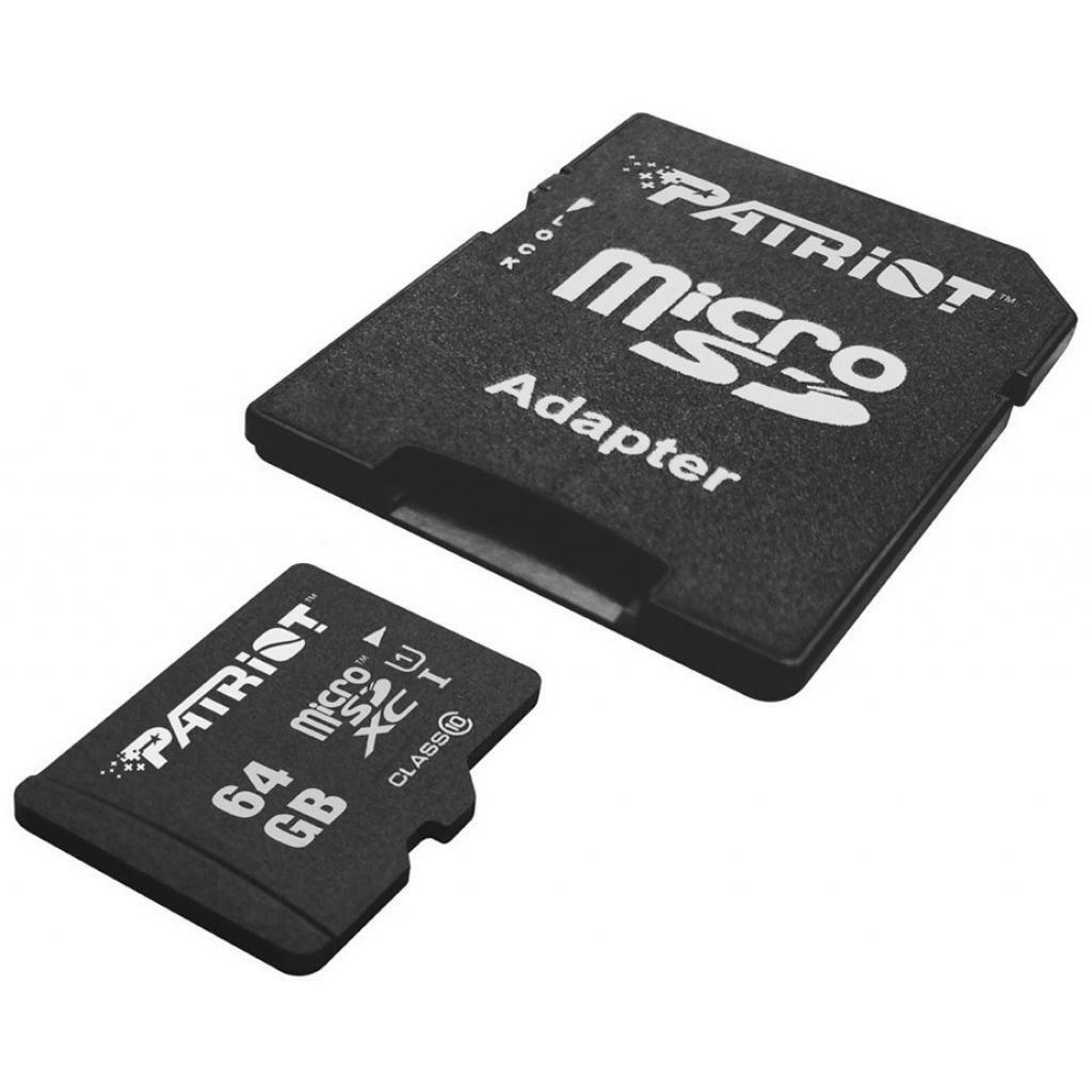 Patriot LX Series Professional PSF64GMCSDXC10 64GB MicroSDXC UHS-I Class 10 + Adapter