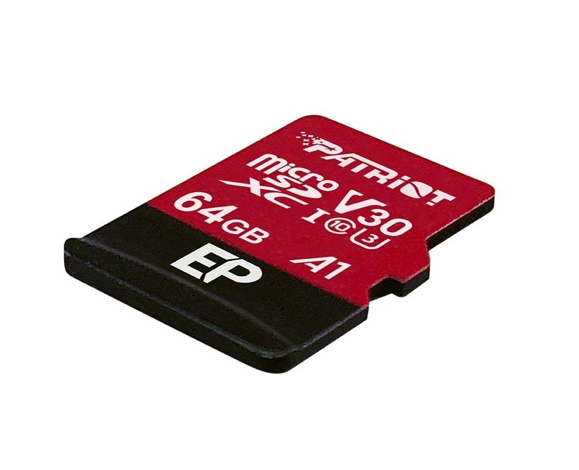 Patriot EP Series V30 A1 U3 Extreme Performance PEF64GEP31MCX 64GB MicroSDXC Class 10 + Adapter MicroSD