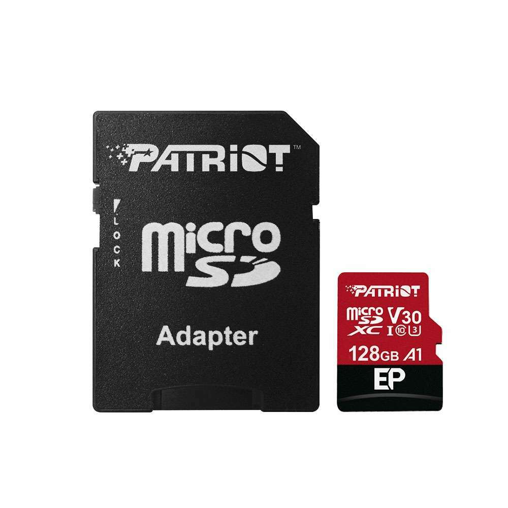 Patriot EP Series V30 A1 U3 Extreme Performance PEF128GEP31MCX 128GB MicroSDXC + Adapter MicroSD