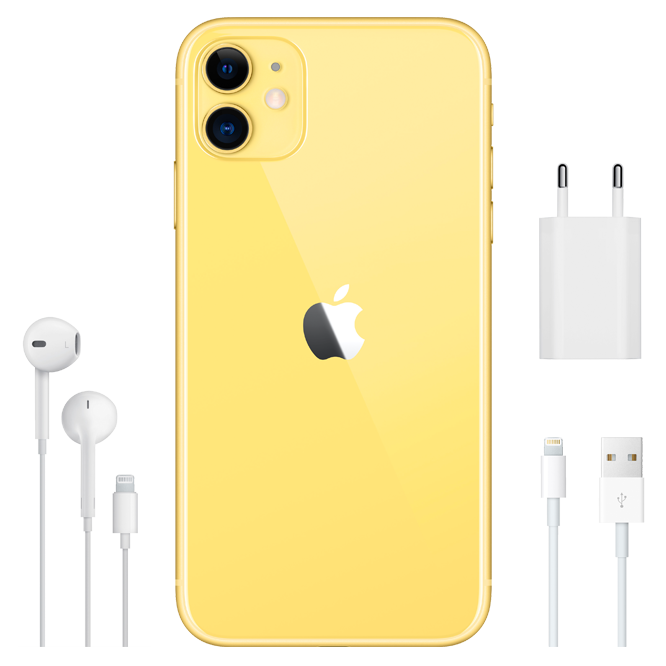 Apple iPhone 11 / 6.1" IPS 1792x828 / A13 Bionic / 4Gb / 128Gb / 3110mAh / Yellow
