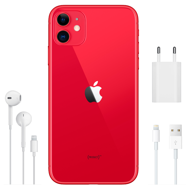 Apple iPhone 11 / 6.1" IPS 1792x828 / A13 Bionic / 4Gb / 128Gb / 3110mAh / Red