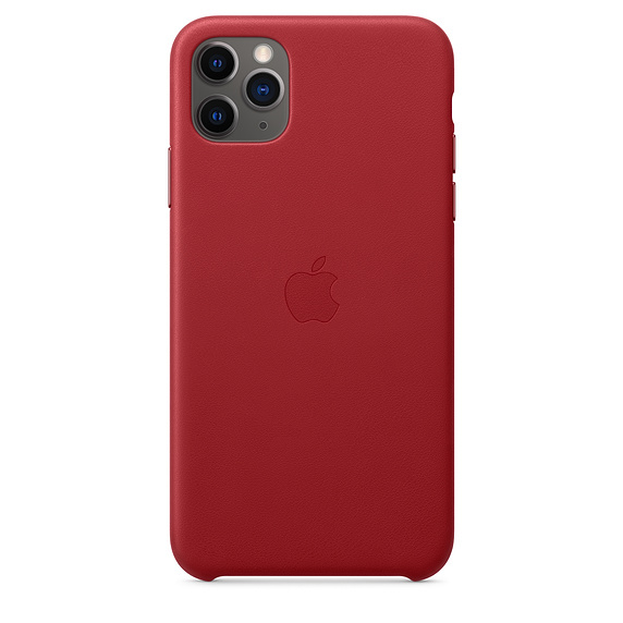 Apple Original iPhone 11 Pro Max Leather Case / Red