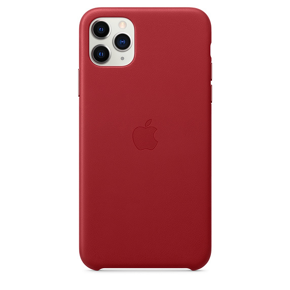 Apple Original iPhone 11 Pro Max Leather Case / Red