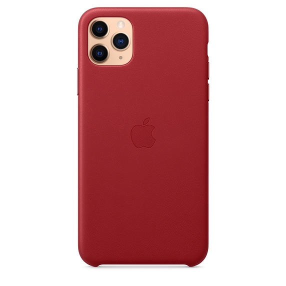 Apple Original iPhone 11 Pro Max Leather Case / Red