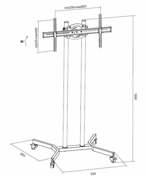 Reflecta TV Stand 55P Mobile Stand for Displays