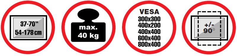 Reflecta TV Stand 55P Mobile Stand for Displays