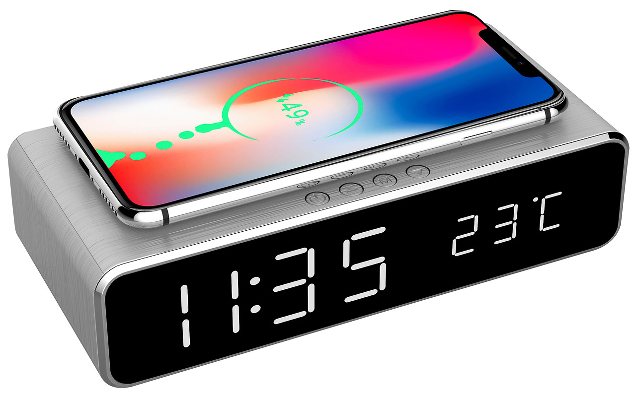 Clock & Charging Gembird DAC-WPC-01 / Silver