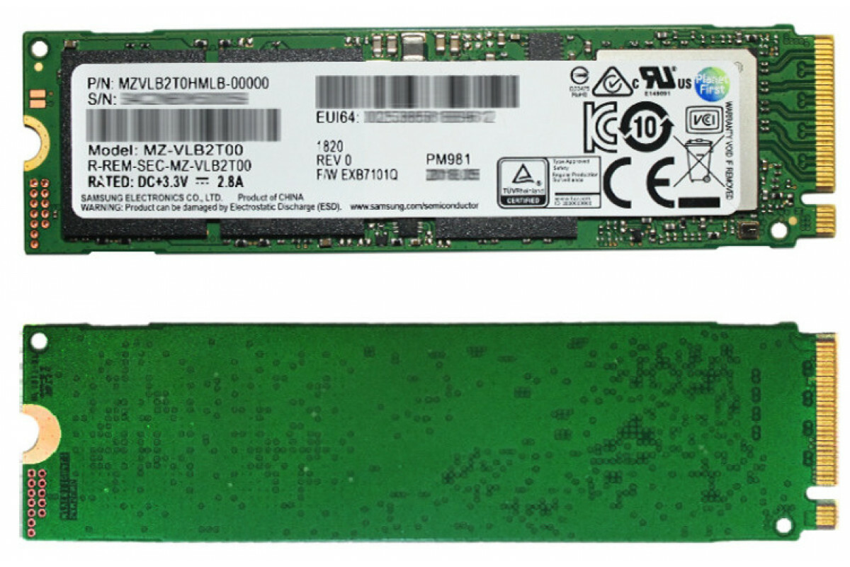 Samsung PM981 256GB M.2 NVMe SSD MZVLB256HAHQ